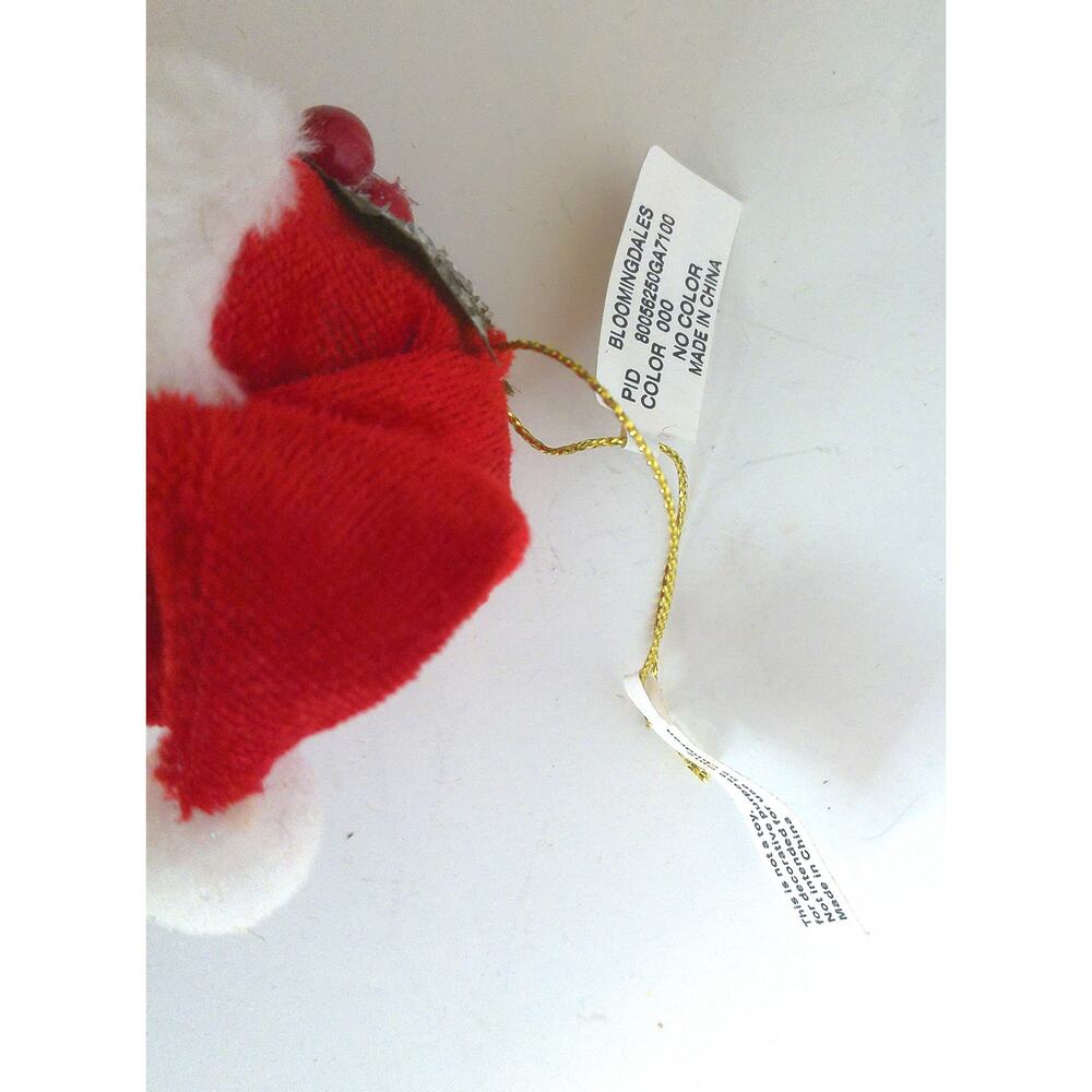 Vintage Glass Santa Claus Head Christmas Ornament with Red Hat & Glitter Beard - Picture 3 of 5